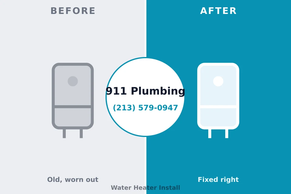Before and after: plumbing company Mill Neck, NY